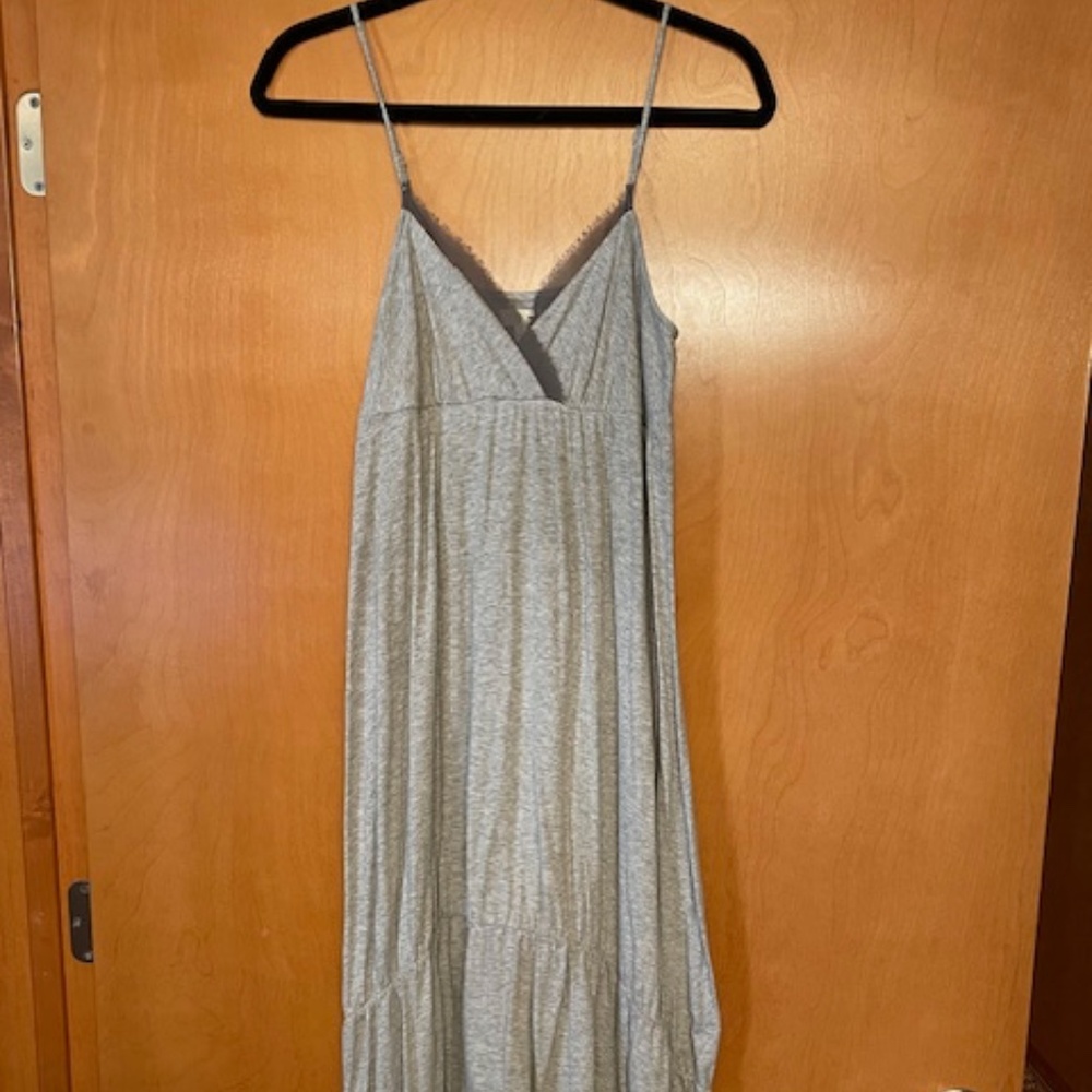 Jealous Tomato grey maxi dress with edge detailing size M